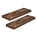 Produktbild VASAGLE Wandregale, 2er Set, Wandboards für Bücher, Bilder, Deko, Schweberegale, 60 x 20 x 3,8 cm, Büroregale, MDF, für Wohnzimmer, Küche, Flur, Schlafzimmer, Badezimmer, vintagebraun LWS26BX-2