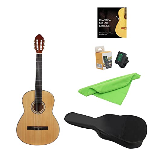 MEIeynt Guitare acoustique classique 39 pouces Kit de démarrage pour débutant avec sac de transport, accordeur… - Les Beatles, Paul McCartney, John Lennon, RIngo Starr, George Harrison MEIeynt Guitare acoustique classique 39 pouces Kit de démarrage pour débutant avec sac de transport, accordeur… – Image 3