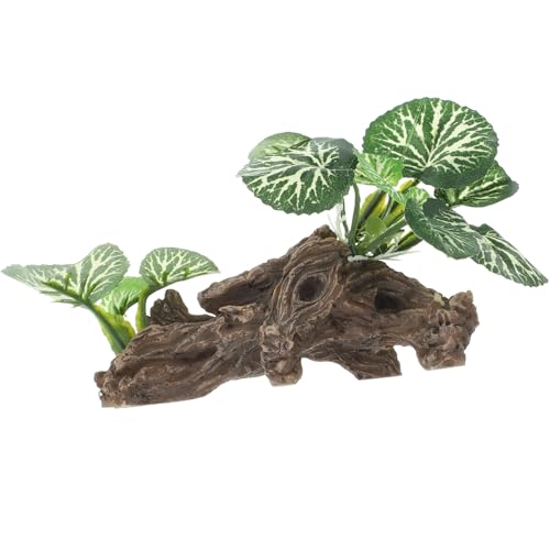 KAJNBN Plante Artificielle pour Terrarium Reptiles et Aquarium, Décoration Réaliste en Résine Sécurisée, Ornement pour Habitat Reptile, Plante Décorative...