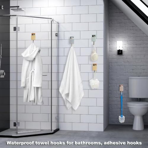 FUZSKWID 4 Pcs Cute Adhesive Wall Hooks for Coats,Towel,Robes,Bag,Key,Heavy Duty Command Hooks Can Bear 2.4 Kg,Creative Pet Decorative Wall Hook for Living Room,Bathroom,Bedroom