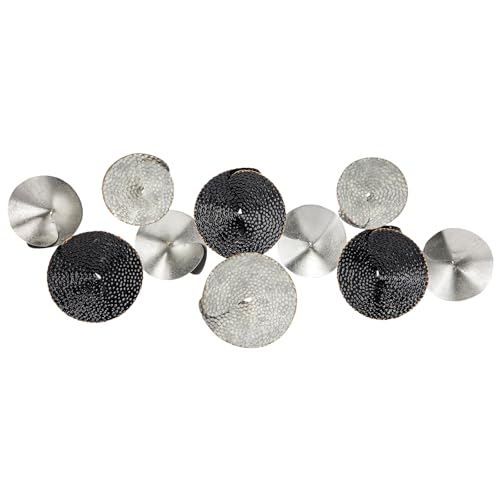 Esculturas de pared de 104 cm, rectángulo, decoración de pared, decoración de metal, cuadros de metal 3D, obras de arte modernas para casa, salón, comedor, dormitorio, cocina, pasillo, plata-negro