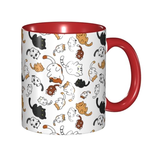 マグカップ 萌え かわいい 猫柄 ネコ柄 コーヒーカップ 330ml 陶器 食器 おしゃれ 男女兼用 ミルクコップ コーヒー ティー オフィス 家庭用 誕生日 贈り物