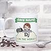 MUGFFINS Personalised Mug for DJ Woman - in English - Best in The World - Kawaii - Funny Custom Gift for Colleagues - Ceramic 11oz Mug #1