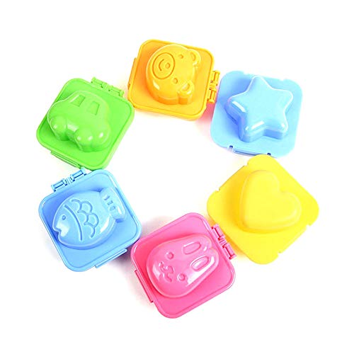 Romote klicken, um größeres Bild 6 Stück zu sehen Gekochtes Ei Sushi-Reis-Form Bento Maker Sandwich Cutter Dekorieren Mold Cover