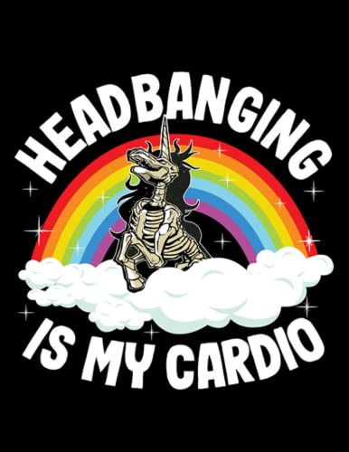 Heavy Metal Heavy Metal Headbanging Gift Rainbow Funny Gift Journal For All Organizer Journal Notebook: 100 pages '8.5 x 11'