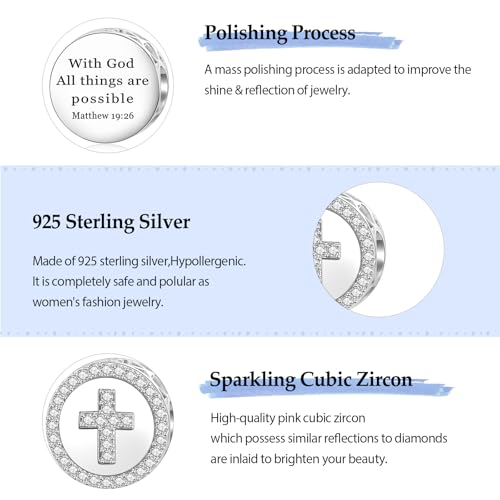 JIAYIQI 925 Sterling Silver Charms for Bracelets and Necklaces Mermaid Coffee USA Flag Christian Devil's Eye Charms Beads Jewelry for Women4