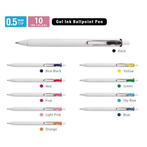 Bolígrafo Uni-ball One de tinta en gel, 0.5mm, set 10 colores miniatura 2