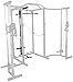 Fitvids Multi-Function Adjustable Power Cage with J-Hooks, Safety Straps and Optional LAT Pulldown Attachment and Cable Crossover, LAT Pulldown Only,Black