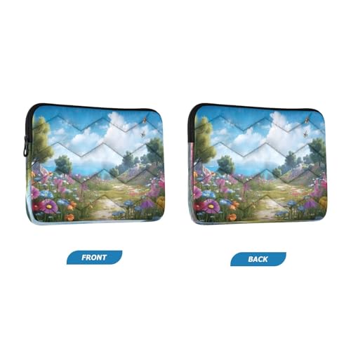 Funda para portátil 13-14 pulgadas con flores y mariposas miniatura 2