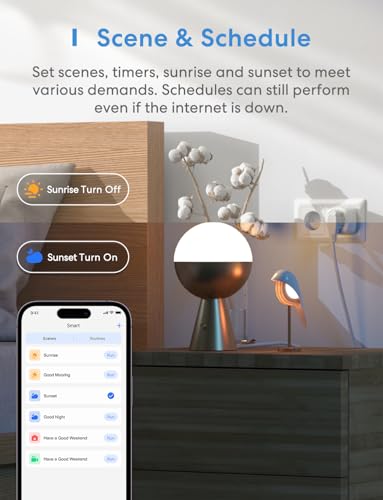 Miniatura 5 de Meross Mini Wifi Enchufe Inteligente Compatible Con Homekit Siri Alexa Google Home, Inteligente Enchufe Wifi Smart Plug Control Por Voz, 4 Pcs