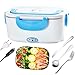 Nifogo Scaldavivande Elettrico Portatile 24v 12v per Camion e Auto, Porta Pranzo Elettrico Piccolo Contenitore Lunch Box Termico Scaldavivande Elettrica Portatile 1,5 L Portatile da Casa