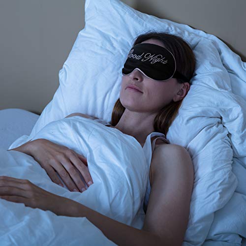4 Pieces Silk Sleep Mask Eye Mask Soft Blindfold Eye Cover Eyeshade Sleeping Eye Mask Cover With Adjustable Strap For Travel Men Women Kids (Pink, Black, Beige, Light Blue, Classic Style) #TOP5