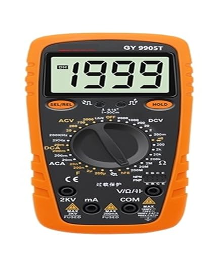 Multimètre numérique GY9905T avec capacité 2KV pour tester la tension AC DC