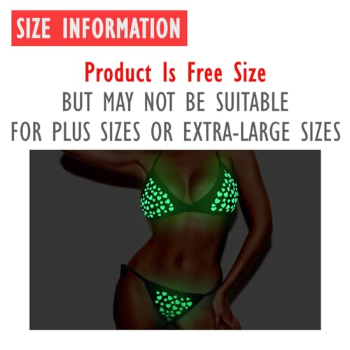 exciting Lives Glow in The Night Bikini Set - Sexy Lingerie Set - Gift for Girlfriend, Wife, Anniversary, Birthday, Valentines Day, Honeymoon, Dating Red - Image 3