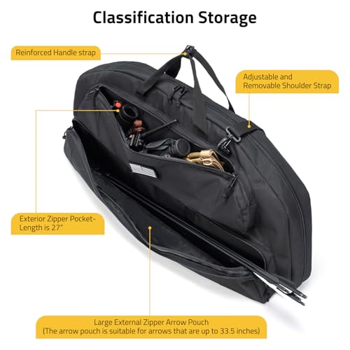 Image of CVLIFE 37 inch 44 inch Compound Bow Case Soft Bow Bag Arrow Archery Case Hunting