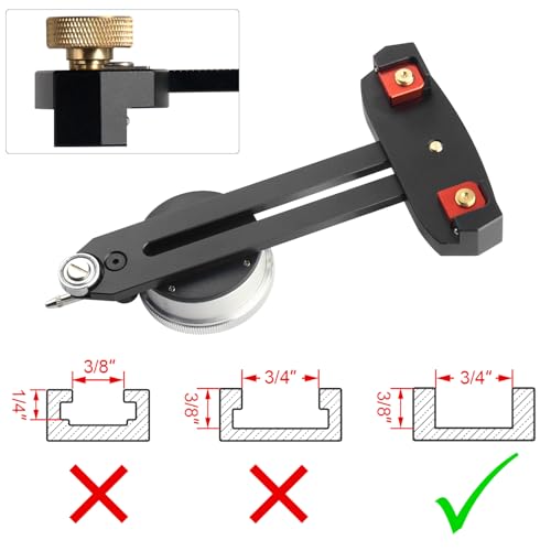 Image of TOOLCOOL Table Saw Gauge Dial Indicator, 0.01mm Accuracy Calibration Tool, Thin Rip Table Saw Jig Fits 3 /4 inch U-Slot, Precision Table Saw Accessories For Woodworking And Narrow Strip Cuts