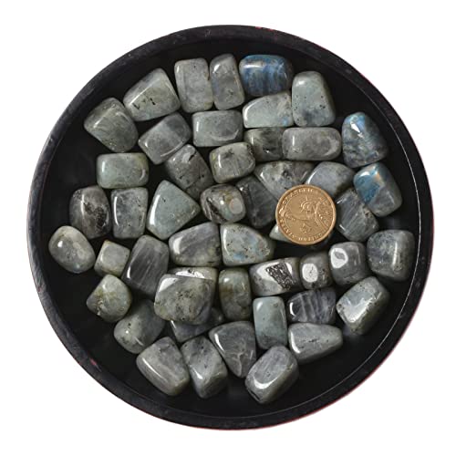 Image of 1 /2LB Large Labradorite Tumbled Stone Specimen Collection Pocket Worry Healing Crystal