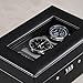 ProCase 3-Slot Lockable Watch Case, Display Storage Box with Combination Lock, Locking Watch Holder Organizer with Glass Lid for Men -Black