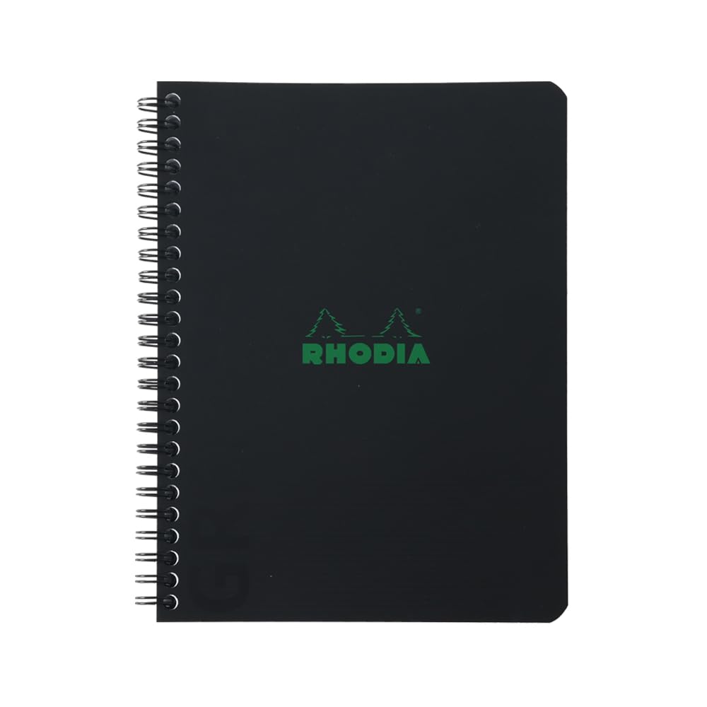 RHODIA 119913C - 100% Recycled and Recyclable Greenbook Notebook - Black - A5+ - Small Squares - 160 pages 6 Hole Punched - Clairefontaine Recycled Paper 90g Fsc® - Polypro Cover      Office Product – February 1, 2023