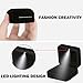 LETURE Classic Metal Glossy Jewelry Ring Box with LED Light, Velvet Ring Gift Box for Proposal Engagement Wedding Anniversary Birthday Ceremony (Black)