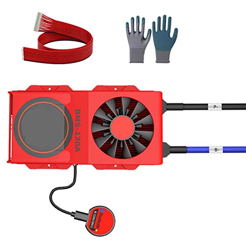 QQXY Lifepo4 BMS 12/16S 36/48V Placa de protección de batería, batería Sistema de gestión PCB Placa de protección,con Cables de Equilibrio + BT,para 18650 batería Paquete Cover