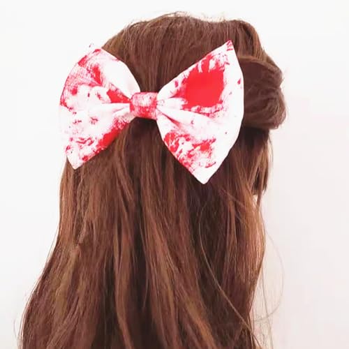 2 Piezas Pinzas de Pelo Halloween con Lazos Sangrientos y Manchas de Sangre Para Mujer y Niñas miniatura 4
