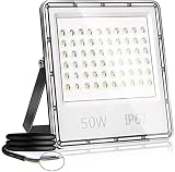 【Alta eficiencia Energética】LED Foco Exterior de alto brillo tienen una larga vida útil, lo que no solo ahorra hasta un 80% en la factura de la luz, sino que también ahorra costos de mano de obra y evita la molestia de reemplazar las bombillas, lo que nos ayuda a trabajar en el medio ambiente.