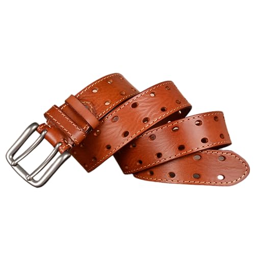 Ceinture en cuir pour homme à œillet résistant contre la déformation du pantalon