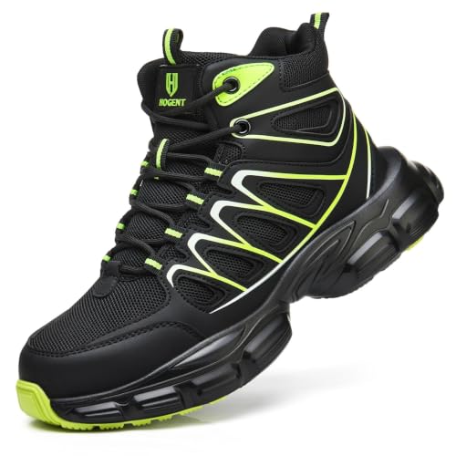 Image of Hogent Steel Toe Shoes for Men Women - Non Slip & Lightweight Work Shoes | Shock Absorption Cushion Sole, Breathable Safety Shoes, Ideal for Construction, Warehouse, Kitchen Work, Food Service