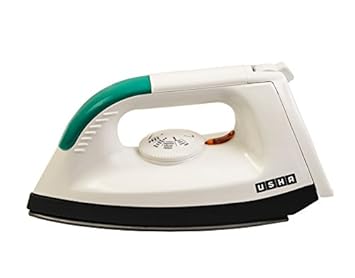 Usha EI 1602 1000-Watt Dry Iron White (Panel Color May Vary)