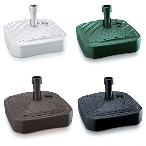 rg-vertrieb Sonnenschirmständer Schirmständer Ständer Schirmhalter Quadratisch Rattanoptik oder Board Design 12 L 4 Farben wählbar (Rato Quadrat Anthrazit)