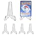 Pack of 5 Mini Clear Acrylic Easel Stands Coin Display for Pictures Party Accessories - Durable & Sturdy Design - Ideal for Home Display, Office, Shop, Special Events 2.04 x .066 x 2.67 (5)