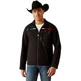 ARIAT Men's Pioneer StretchShell Mexico Jacket, Black, Large