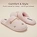 bebe Women's Slippers – Comfy and Soft Indoor Slides, Cozy House Slippers for Women, Blush, 9