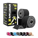 SPORTTAPE Kinesiologie Tape - 3 Rollen Platin, 5 cm × 5 m – Elastisch & Wasserfest Kinesiotapes/Tape Sport, Hautfreundlich Baumwolle, starke Haftung, latexfrei für Muskel- & Gelenk-Support