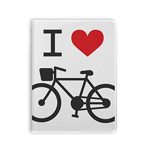 Carnet de notes I Love Red Heart vélo, cadeau souple original pour cycliste