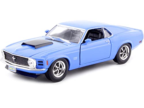 Ford Mustang Boss 429 1970 1:24 Motormax Azul miniatura 2