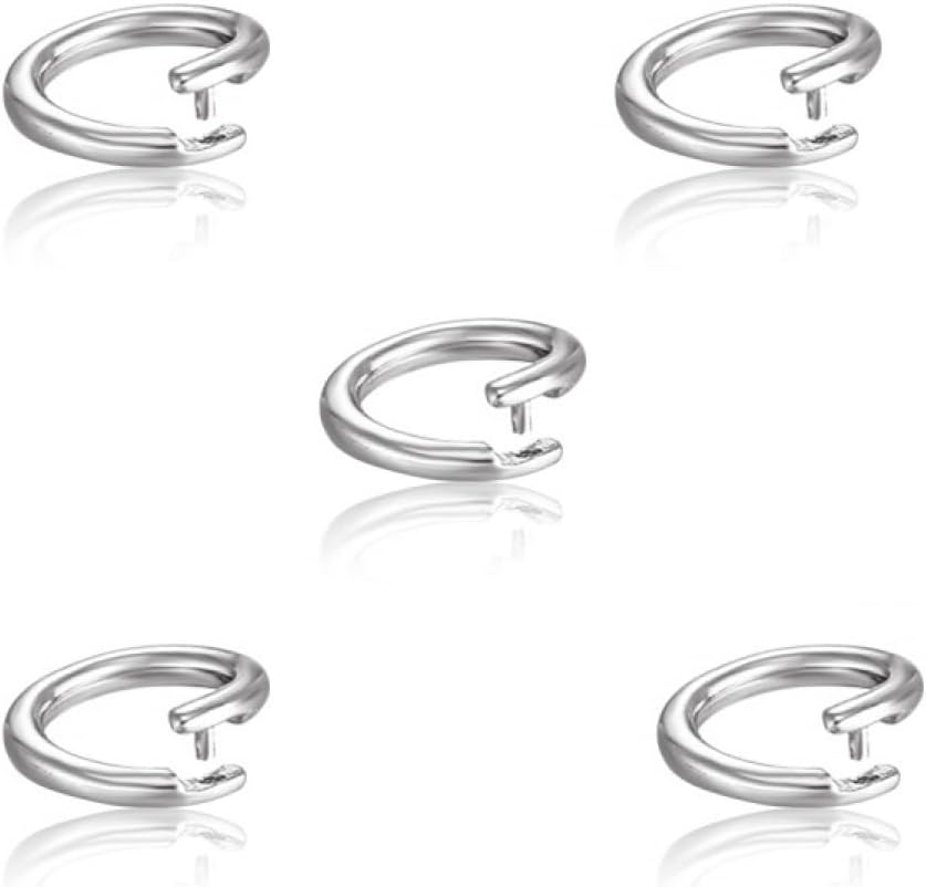 2pcs/lot 925 Sterling Silver 8mm Split Jump Ring Round Open Connector Locking Round Jump Rings for Charms Jewelry Craft Making(Platina Color)