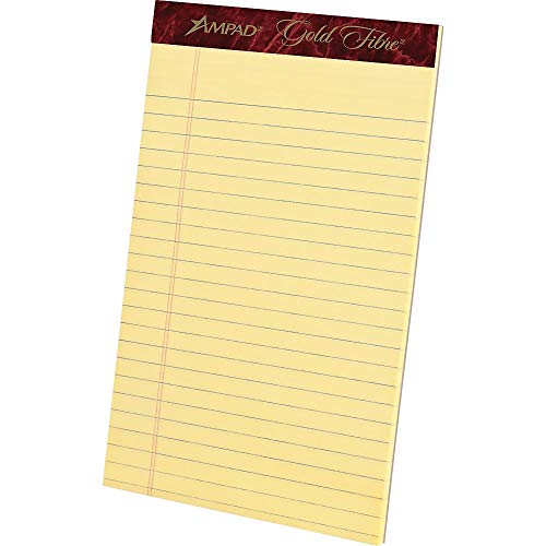 Carnets Jr. Legal rgle 5x8 Ampad 20-004 de 50 fiches Canary pour bloc-notes