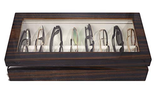 Image of OYOBox Maxi Luxury Eyewear Organizer, Lacquered Wood Box for Glasses + Sunglasses