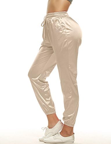 VWIWV Women Casual Satin High Waist 