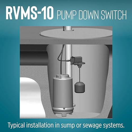 Little Giant RVMS-10 115-Volt Piggyback Vertical Mechanical Float Switch for Pump up to 1/2 HP with 10-ft. Cord, Black, 599261 by Little Giant - Image 6