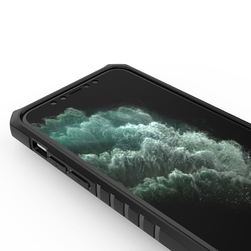 Image of Thermoplastic Polyurethane Tough Armor Bumper Back Case Cover For iPhone 11 Pro Max|Ring Holder & Kickstand In-Built|360 Degree Protection Back Case Cover For iPhone 11 Pro Max (Black)