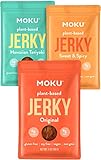 Moku Plant-Based Mushroom Jerky (3 Pack) Vegan Jerky, Gluten-Free, Soy-Free, Non-GMO Vegan Snacks,...