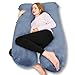 Full Body Pregnancy Pillow - 55 inches Maternity Pillow for Pregnant Women - Comfort U Shaped Zootzi Pillow with Removable Washable Velvet Cover