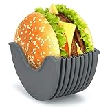 Newooh - Soporte para hamburguesas, caja higiénica reutilizable para sándwiches, evita que se desmorone, expandible, sin BPA, apto para lavavajillas