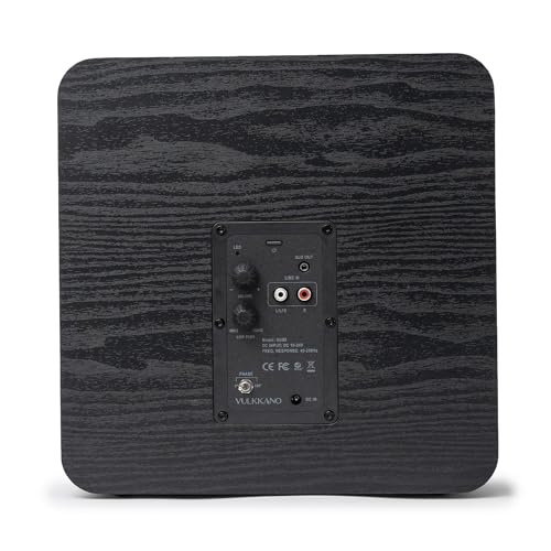 VULKKANO SUB8 Subwoofer Activ 8 Zol, Verstärkte mit 80W RMS, Frequenz de 40 Hz - 250 Hz, Crossover...