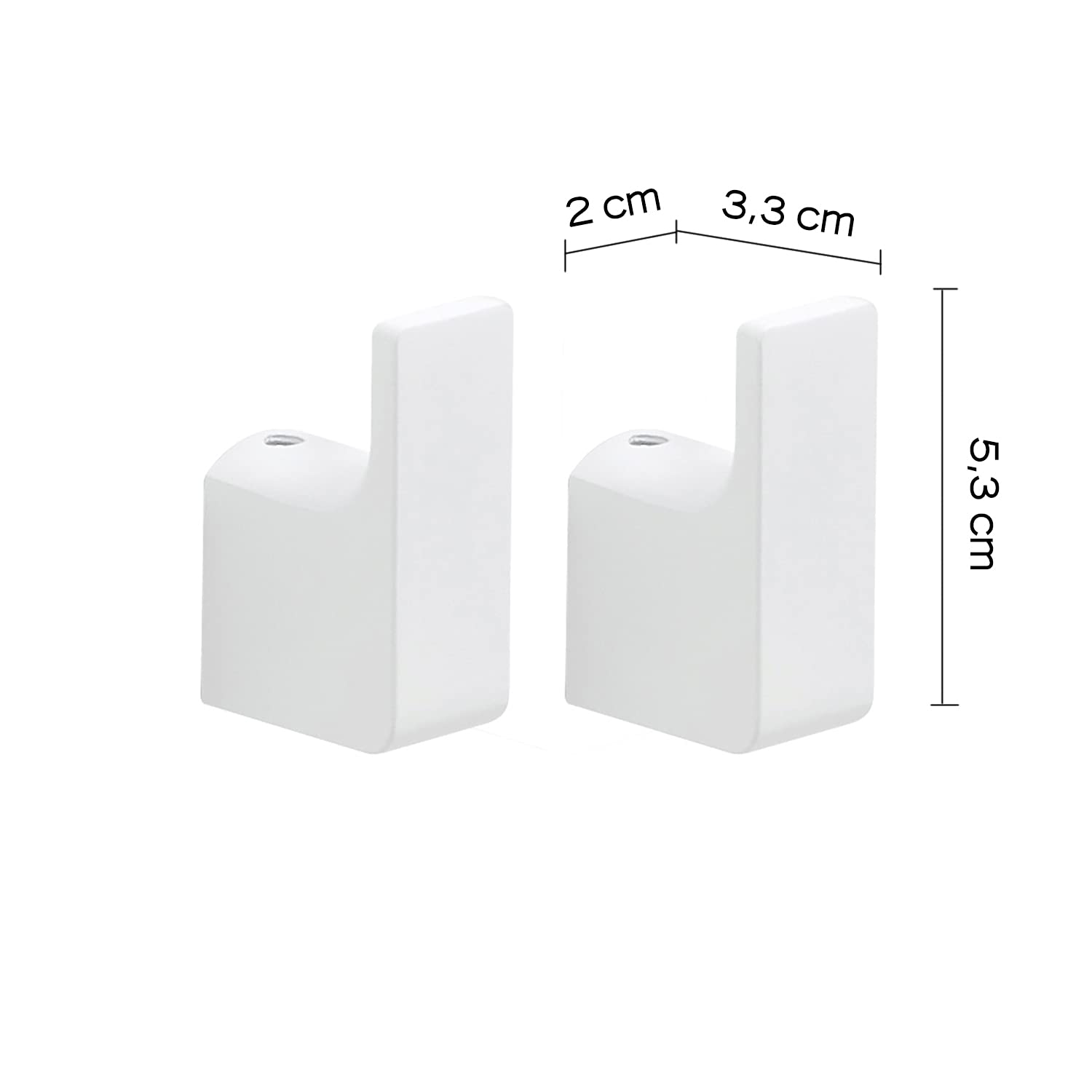 Gedy G-Kuala Lumpur 2 Single Hangers, White, Made of Cromall, Brass and Glass, 2 Year Warranty - Image 2