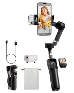 hohem iSteady V3 Ultra Smartphone Gimbal, iPhone Gimbal met 360° Follow, Multimodale AI Tracker, 1,22" Touchscreen & Opvouwbaar Ontwerp, iSteady 9.0 Telefoonstabilisator voor Filmen