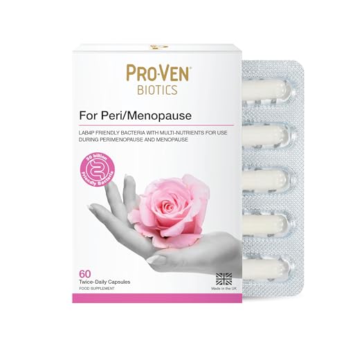 Pro-Ven Biotics for Menopause & Perimenopause | Multinutrients Ashwaganda Soy Milk Thistle | 50 Billion CFU Clinically Tested Friendly Bacteria 60 Capsules